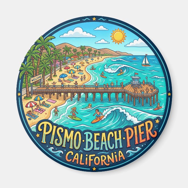 Imã Pismo Beach Pier EUA (Frente)