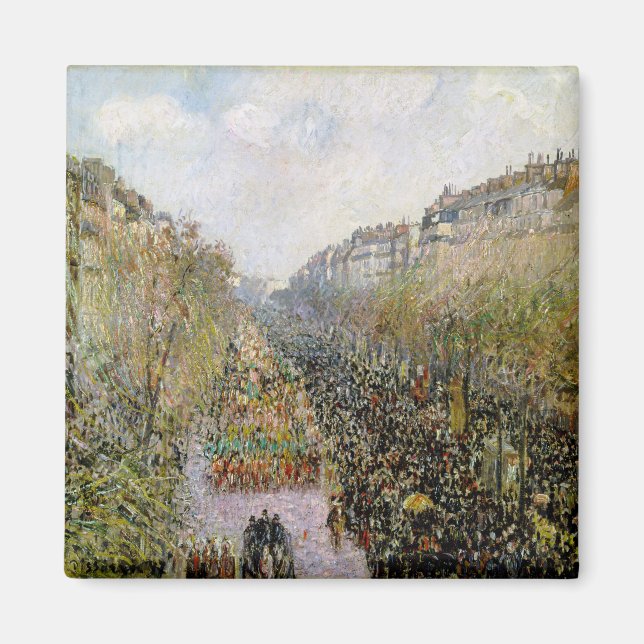 Imã Pissarro - Boulevard Montmartre, Mardi Gras (Frente)