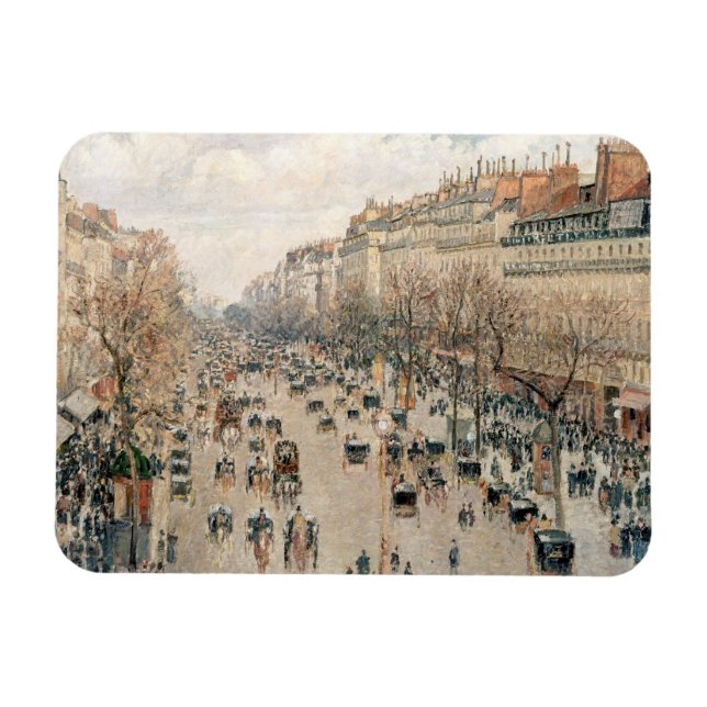 Ímã Pissarro - Boulevard Montmartre, Sol da Tarde (Horizontal)