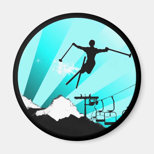 Imã pista de esqui em pó (Frente)