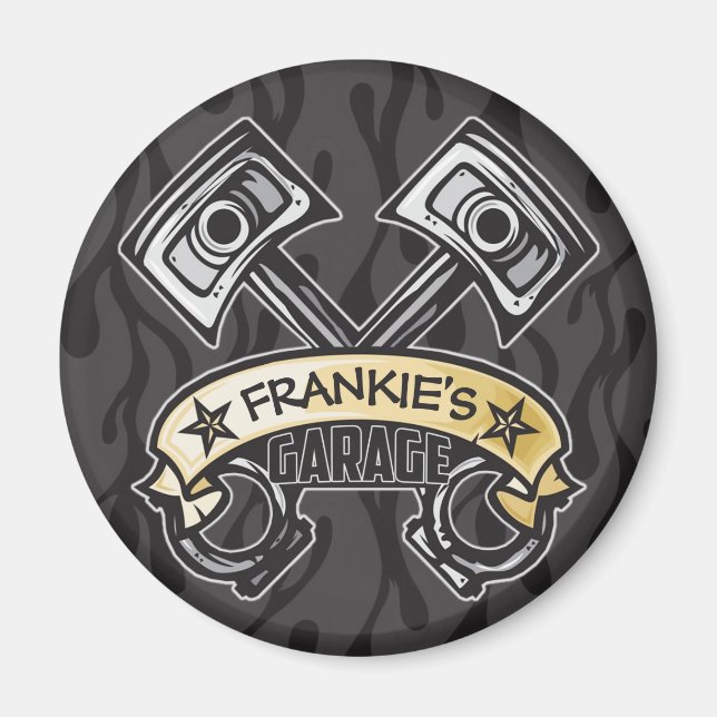 Imã Pistões de Rod Quente Fantasmas Chama Chamas Perso (Frente)