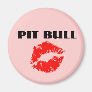 Imã Pit Bull com Lipstick - O ORIGINAL
