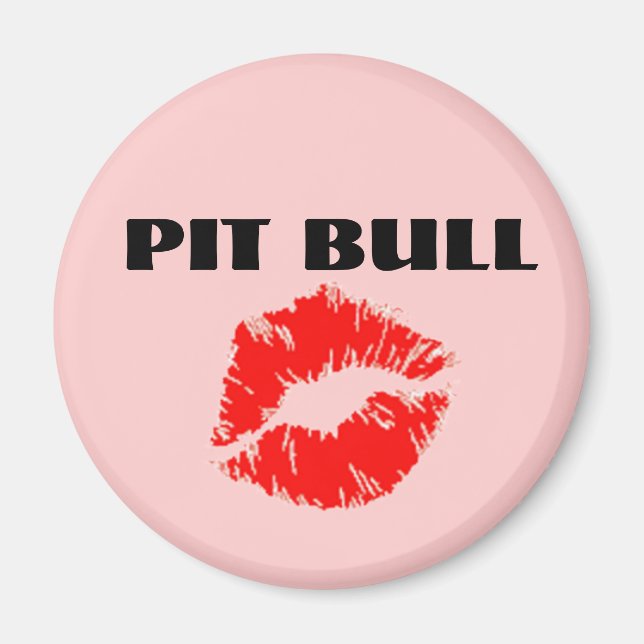 Imã Pit Bull com Lipstick - O ORIGINAL (Frente)