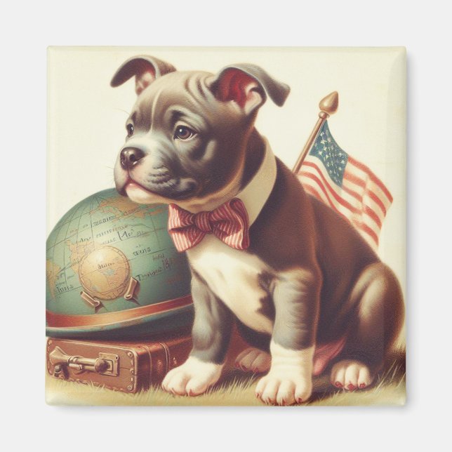 Imã Pit Bull Terrier Painting (Frente)