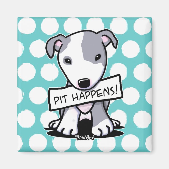 Imã Pit Happens Pit Bull Dog (Frente)