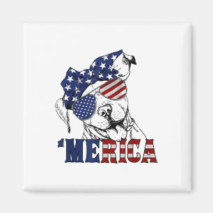 Imã Pitbull 4 De Julho Da América Merica Flag Sungles