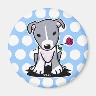 Imã Pitbull com Flor