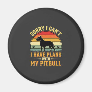 Imã Pitbull Planeja Amante de Cão do Pôr do Sol Vintag