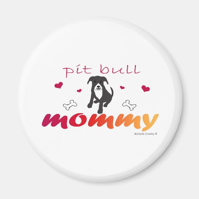 Imã PitBullBlkWtMamã (Frente)