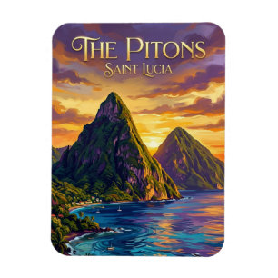 Ímã Pitons Santa Lúcia