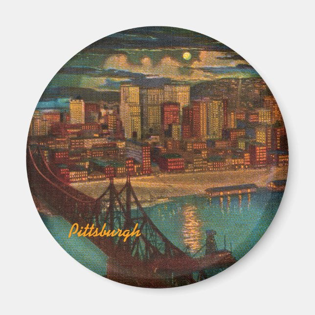 Imã Pittsburgh por Moonlight Magnet (Frente)