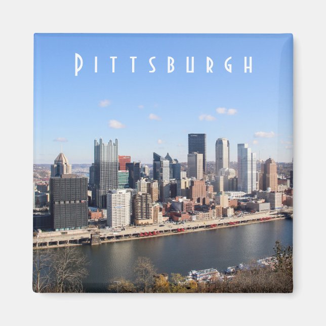 Imã Pittsburgh Skyline (Frente)