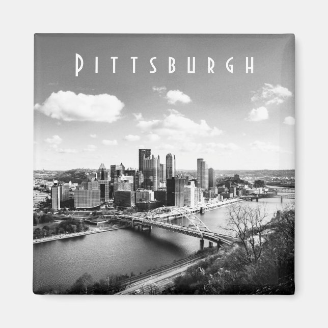 Imã Pittsburgh Skyline (Frente)