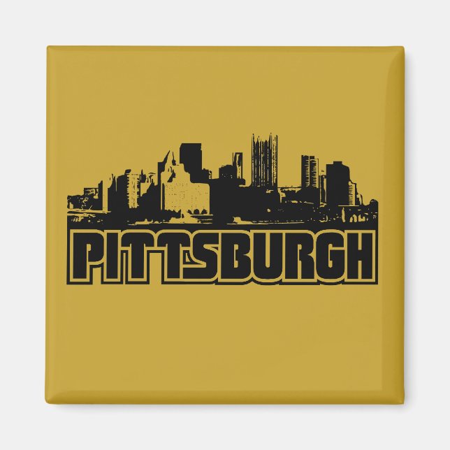 Imã Pittsburgh Skyline (Frente)