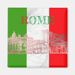 Imã Pix Dezines Roma, Roma (DIY) Rosa Dourado+Marble