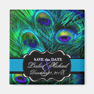 Imã PixDezines Psychedelic Peacock, Salvar a Data