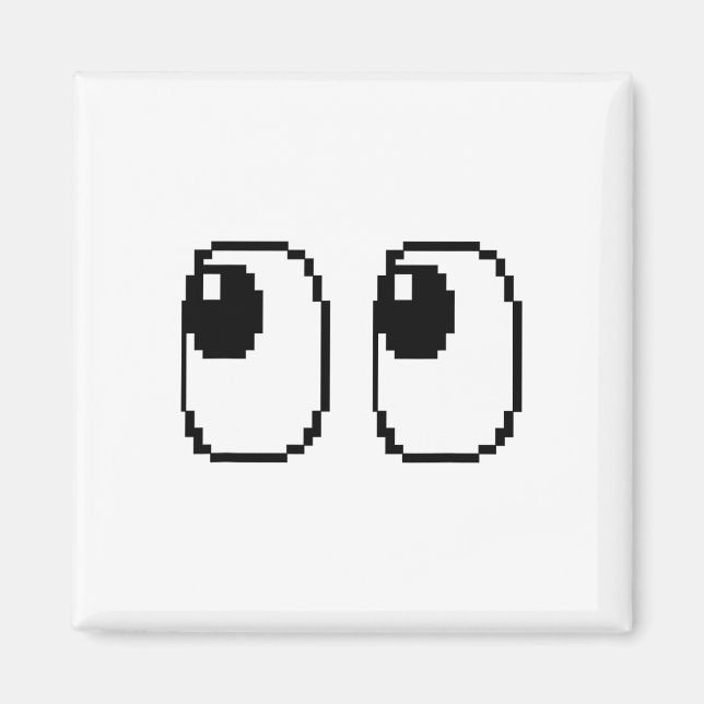 Imã Pixel Ghost Eyes Halloween Jogo Figurino (Frente)