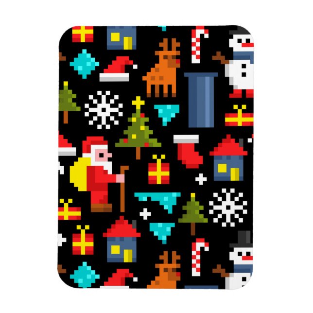 Ímã Pixel Natal (Vertical)