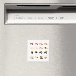 Imã Pixel Sushi Magnet – Japanese Food Pixel Art