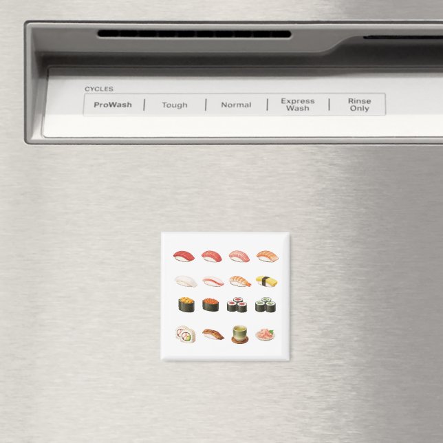 Imã Pixel Sushi Magnet – Japanese Food Pixel Art (In Situ (Dishwasher))