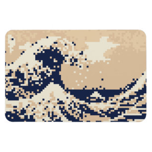 Ímã Pixel Tsunami 8 Bits Pixel Art