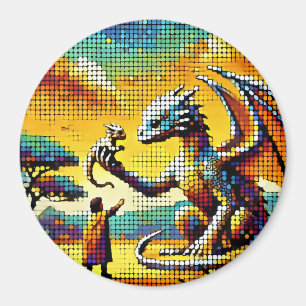 Imã pixelated image of a dragon trainer