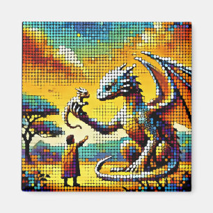 Imã pixelated image of a dragon trainer