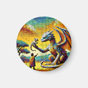 Imã pixelated image of a dragon trainer