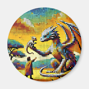 Imã pixelated image of a dragon trainer