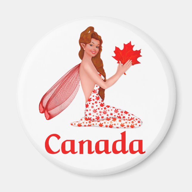 Imã Pixie canadense com Folha de Maple (Frente)