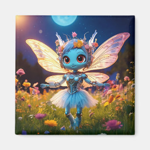 Imã Pixie Robot Ballerina Dança nas Flores Selvagens
