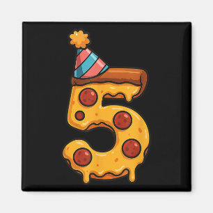Imã Pizza 5 Birthday, 5 Anos Festa Hat Bday