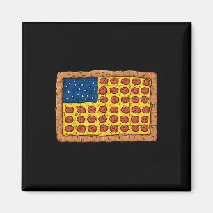 Imã Pizza American Flag 4 De Julho, Comida Boys Girl