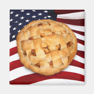 Imã Pizza Americana (Pizza de Apple com Bandeira Ameri