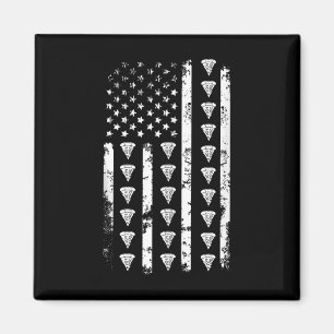 Imã Pizza Bandeira Americana Comida EUA Patriotismo Pa
