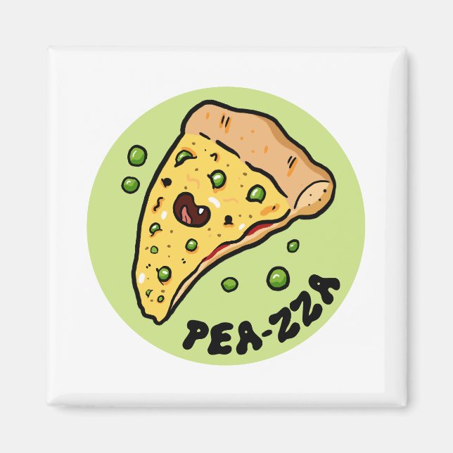 Imã Pizza de Pea-zza Cute Magnet Vegetal (Frente)