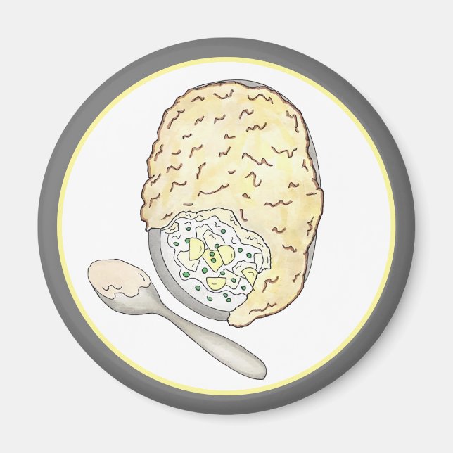 Imã Pizza de Peixe de Pescador Britânico - Cuisine de  (Frente)