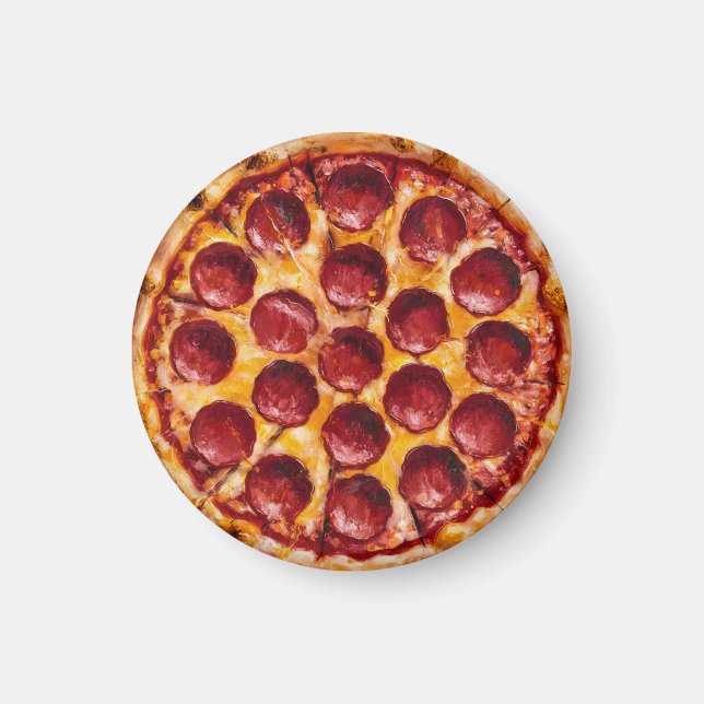 Imã Pizza de Pepperoni (Frente)