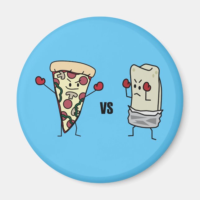 Imã Pizza de Pepperoni CONTRA o Burrito: Mexicano (Frente)