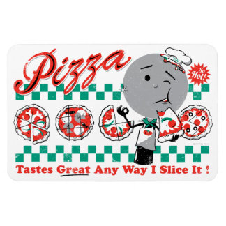 Ímã Pizza De Qualquer Maneira Que Fatio Retro Magnet P