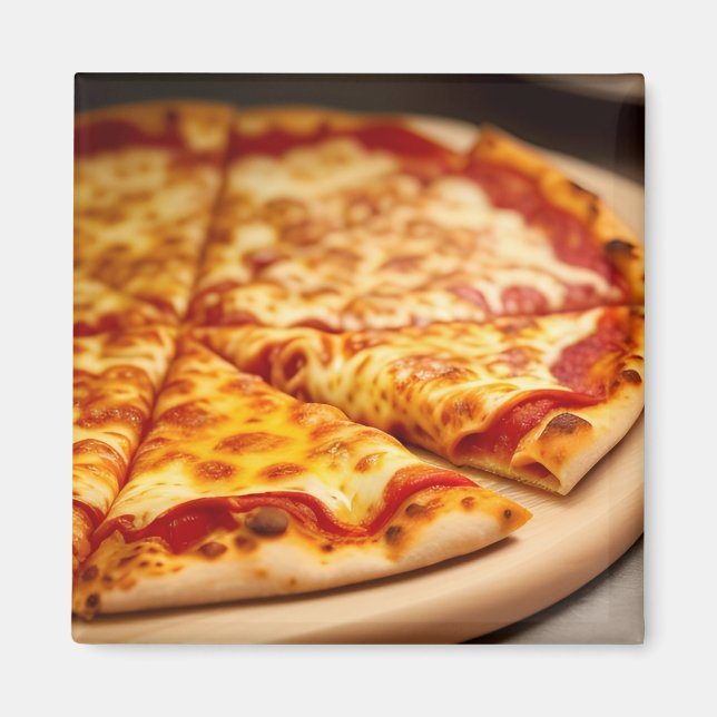 Imã Pizza de Queijo (Frente)