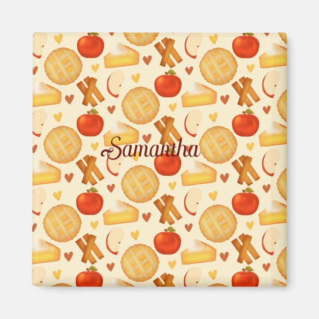 Imã Pizza E Ingredientes De Maçã Fashiada (Frente)