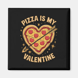 Imã Pizza É Meu Valentim Celebração Divertida Amantes 