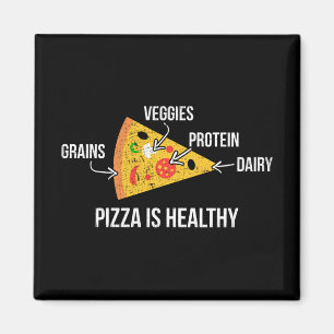 Imã Pizza É Saudável - Carbs - Malhação Novelty Engraç