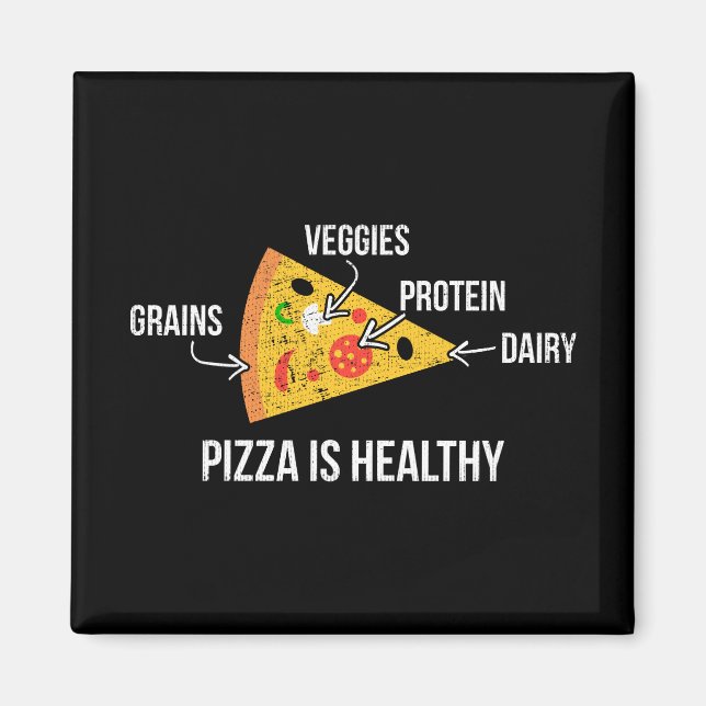Imã Pizza É Saudável - Carbs - Malhação Novelty Engraç (Frente)