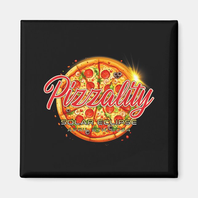 Imã Pizza Eclipse Cute da Solaridade Eclipse Pizzality (Frente)