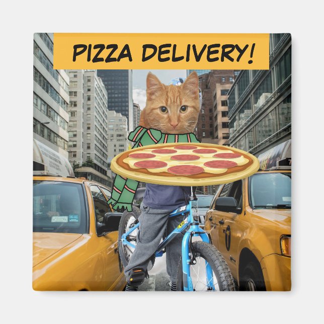 IMÃ PIZZA - ENTREGA DE PIZZA CAT! ÍMÃS (Frente)