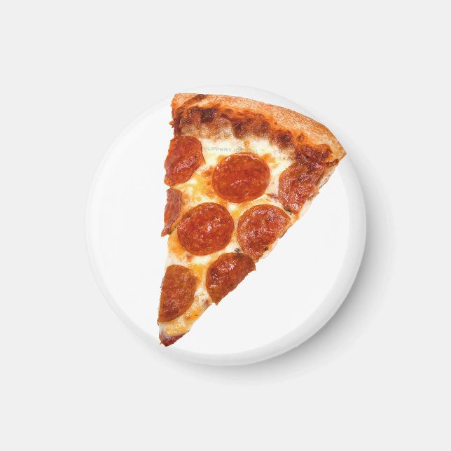Imã Pizza Fatiada SlipperyJoe's pepperoni queijo delic (Frente)