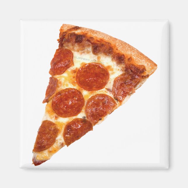 Imã Pizza Fatiada SlipperyJoe's pepperoni queijo delic (Frente)
