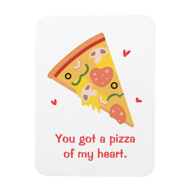 Ímã Pizza Fofa do meu Humor de Amor (Vertical)